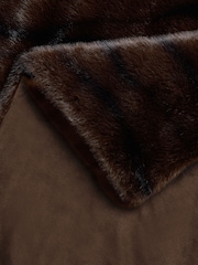 Brown Cosy Coco Vintage Faux Fur Throw - Image 7 of 7