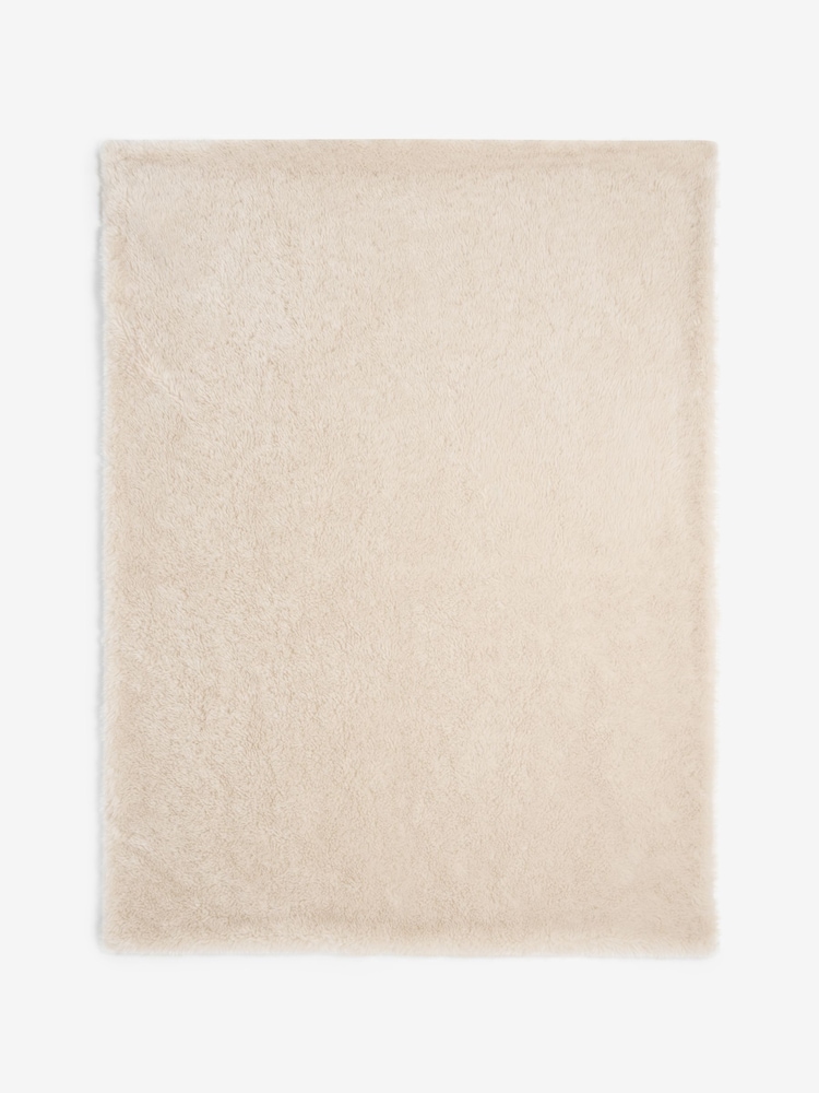 Light Natural Faux Fur Shearling Throws - Image 1 of 2