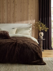 Brown Faux Fur Shearling Throw - Image 1 of 3
