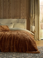Mid Natural Faux Fur Shearling Throw - Image 1 of 6