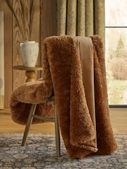 Mid Natural Faux Fur Shearling Throw - Image 2 of 6