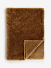 Mid Natural Faux Fur Shearling Throw - Image 6 of 6