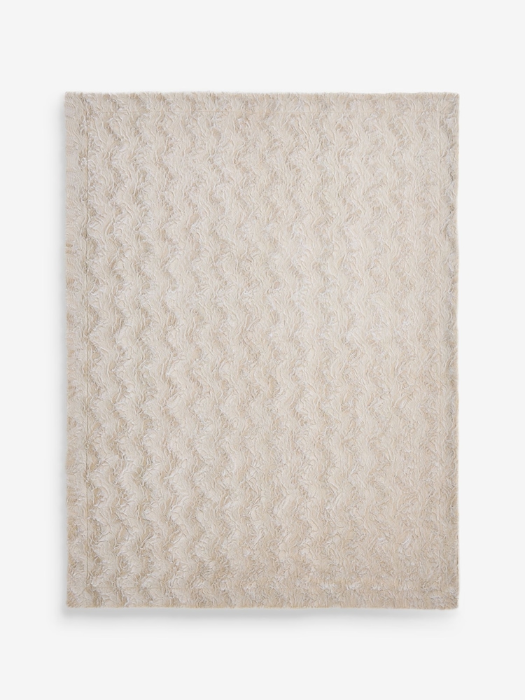 Light Natural Cosy Swirl Throws - Image 2 of 6
