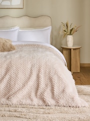 Ivory Textured ZigZag Throw - Image 1 of 7