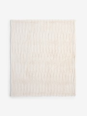 Ivory Cut Stripe Faux Fur Throw - Image 5 of 7