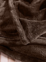 Brown Plush Fleece Throw - Image 3 of 6