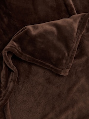 Brown Plush Fleece Throw - Image 4 of 6