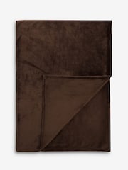 Brown Plush Fleece Throw - Image 6 of 6