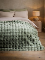 Sage Green Aspen Faux Fur Throw - Image 1 of 6