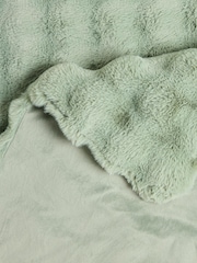 Sage Green Aspen Faux Fur Throw - Image 6 of 6