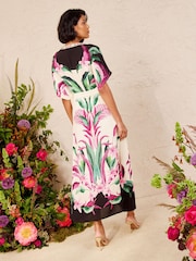 Love & Roses Midi-Kimono-Kleid mit tropischen Perlen - Bild 6 von 6