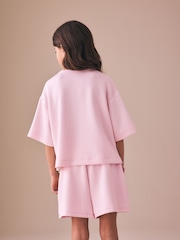 Light Pink Supersoft T-Shirt and Shorts Set (3-16yrs) - Image 3 of 9