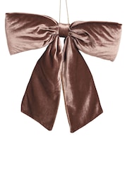 Widdop Brown Christmas Velvet Bow Hanger - Image 1 of 2
