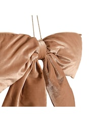 Widdop Neutral Christmas Velvet Bow Hanger - Image 2 of 2