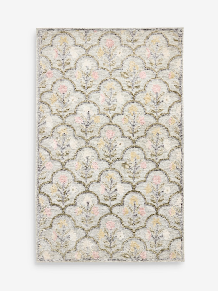 Multi Floral Tile Rug - Image 5 of 5