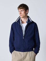 Navy Funnel Neck Zip Through Jacket - Image 1 of 11