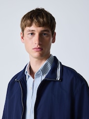 Navy Funnel Neck Zip Through Jacket - Image 5 of 11