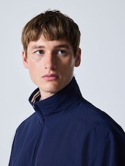 Navy Funnel Neck Zip Through Jacket - Image 7 of 11