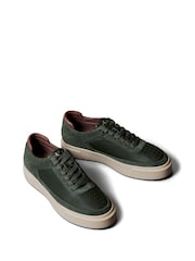 Calvin Klein Green Premier - Leather Signature Trainers - Image 3 of 6