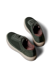 Calvin Klein Green Premier - Leather Signature Trainers - Image 4 of 6