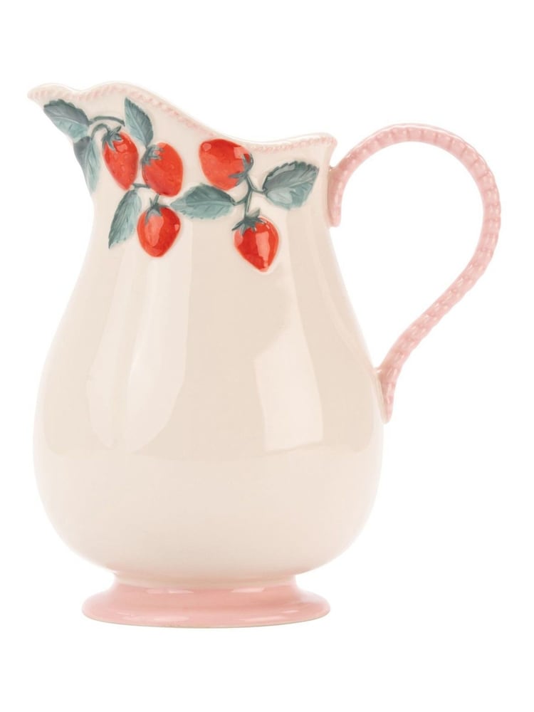 Cath Kidston Pink Raspberry Ceramic Pitcher Jug Vase - Image 1 of 3