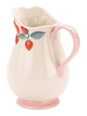 Cath Kidston Pink Raspberry Ceramic Pitcher Jug Vase - Image 2 of 3