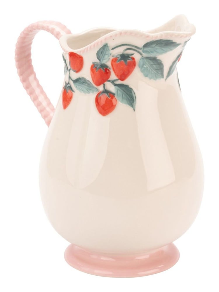 Cath Kidston Pink Raspberry Ceramic Pitcher Jug Vase - Image 3 of 3