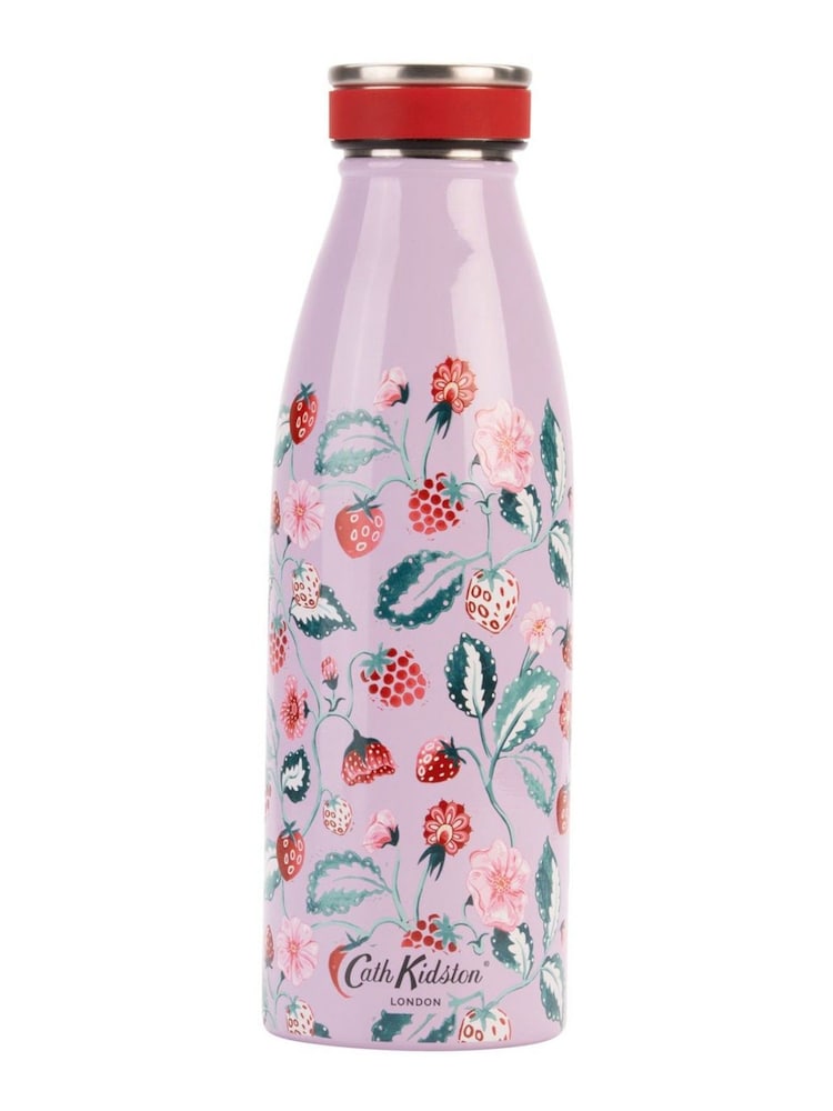Cath Kidston Pink Raspberry Stainless Steel Water Bottle 460ML - Image 1 of 2 Cath Kidston Pink Raspberry Stainless Steel Water Bottle 460ML - Image 1 of 2