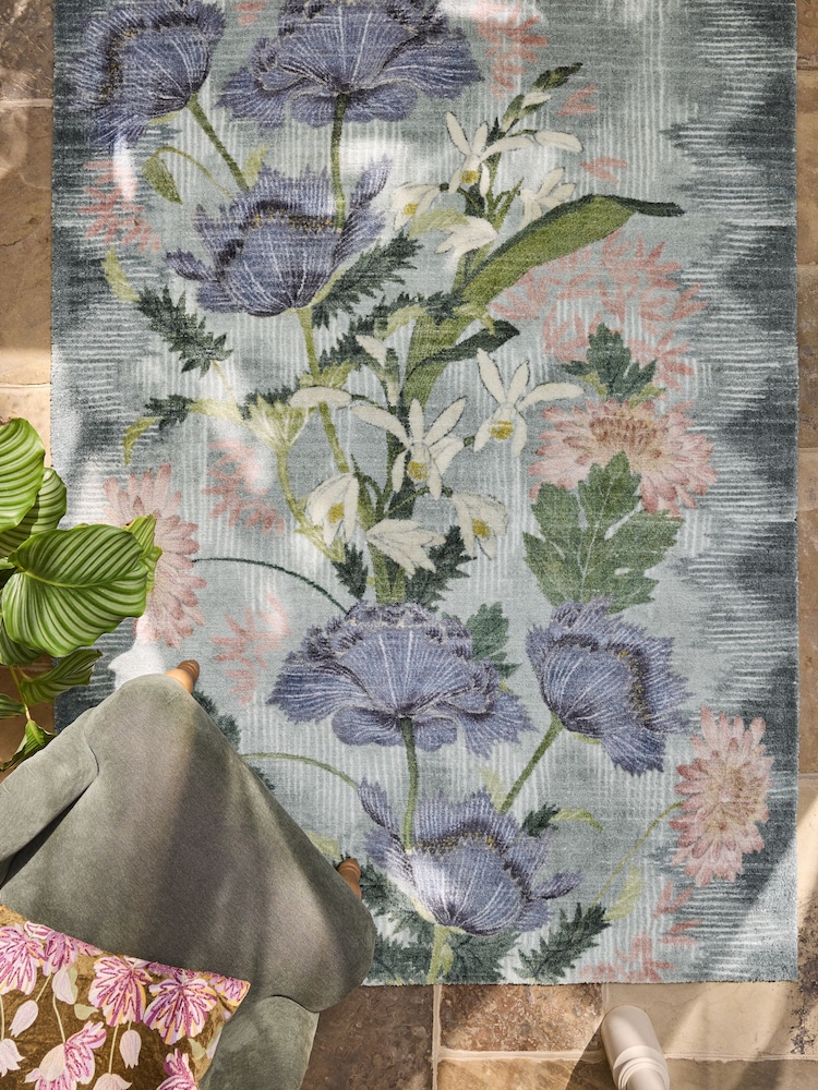 Multi Kew Collection Floral Rug - Image 1 of 4 Multi Kew Collection Floral Rug - Image 1 of 4