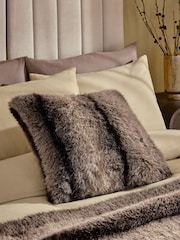 Brown Alaska Faux Fur Cushion - Image 1 of 4