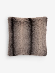 Brown Alaska Faux Fur Cushion - Image 2 of 4
