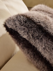 Brown Alaska Faux Fur Cushion - Image 4 of 4