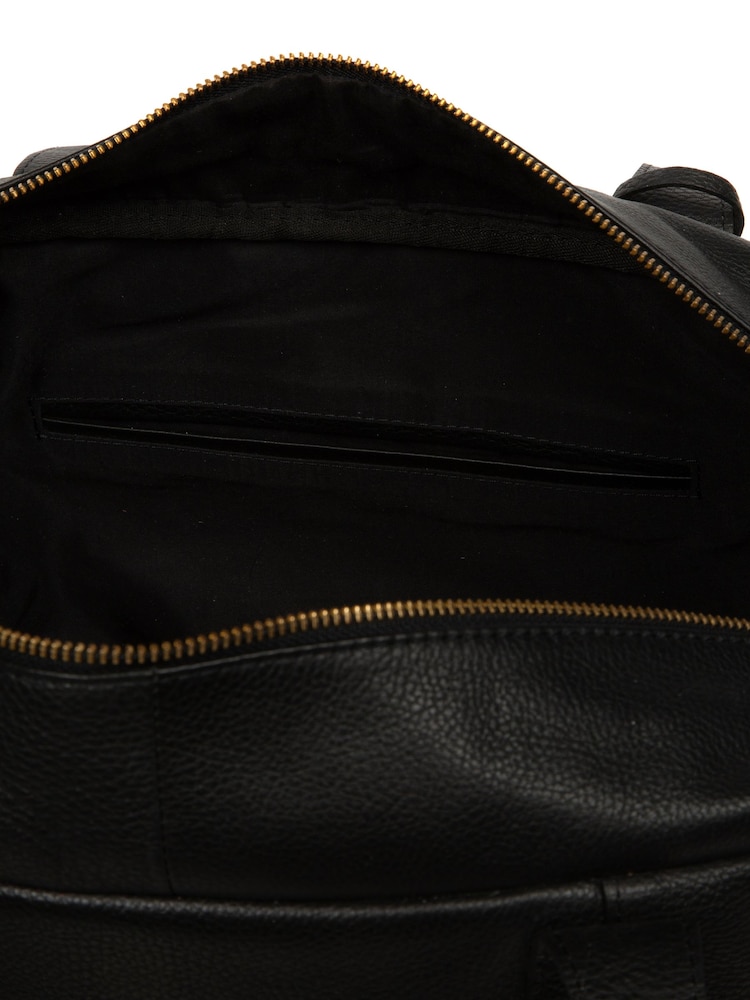 Pure Luxuries London Airgo Leather Men's Travel Cabin Black Bag - Image 5 of 5 Pure Luxuries London Airgo Leather Men's Travel Cabin Black Bag - Image 5 of 5