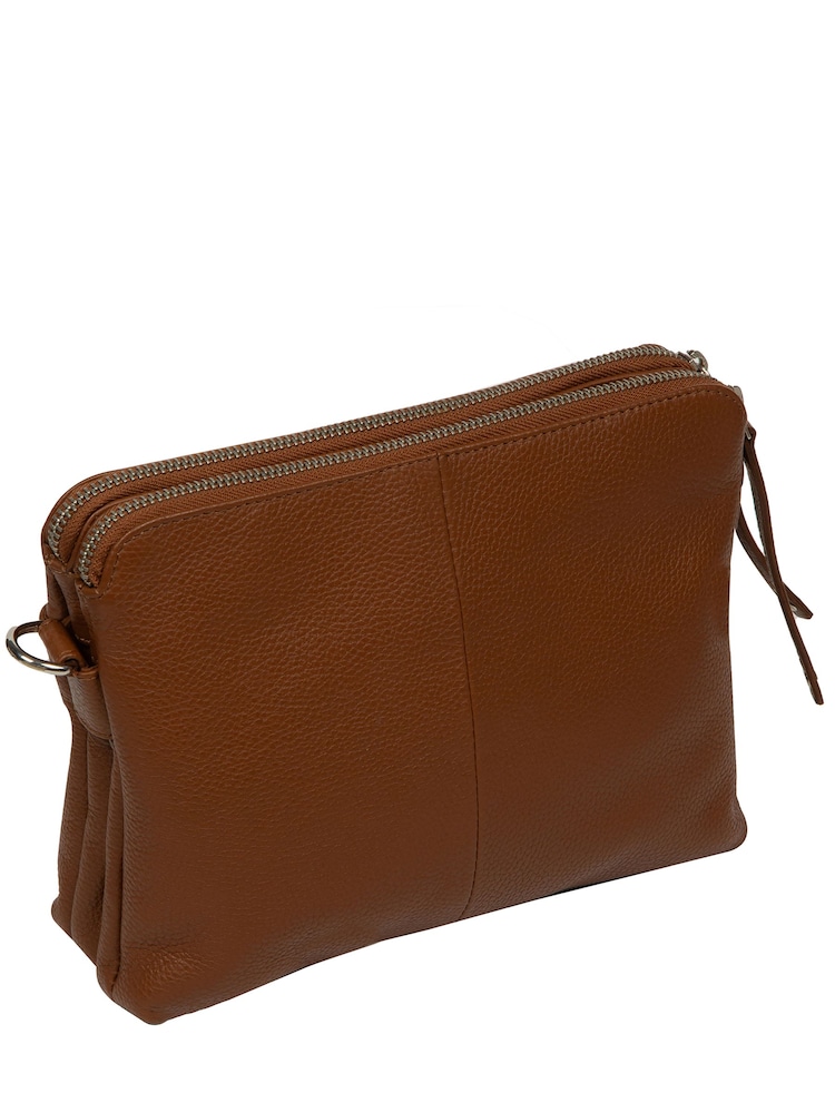 Cultured London 'Celia' Leather Brown Cross-Body Bag - Image 2 of 7 Cultured London 'Celia' Leather Brown Cross-Body Bag - Image 2 of 7