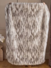 Faux Fur Tiger Print Throw - Bild 4 von 7