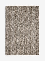 Brown Faux Fur Leopard Print Swirl Throw - Image 5 of 7