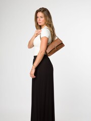 Pure Luxuries London 'Sabina' Leather Brown Grab Bag - Image 6 of 7