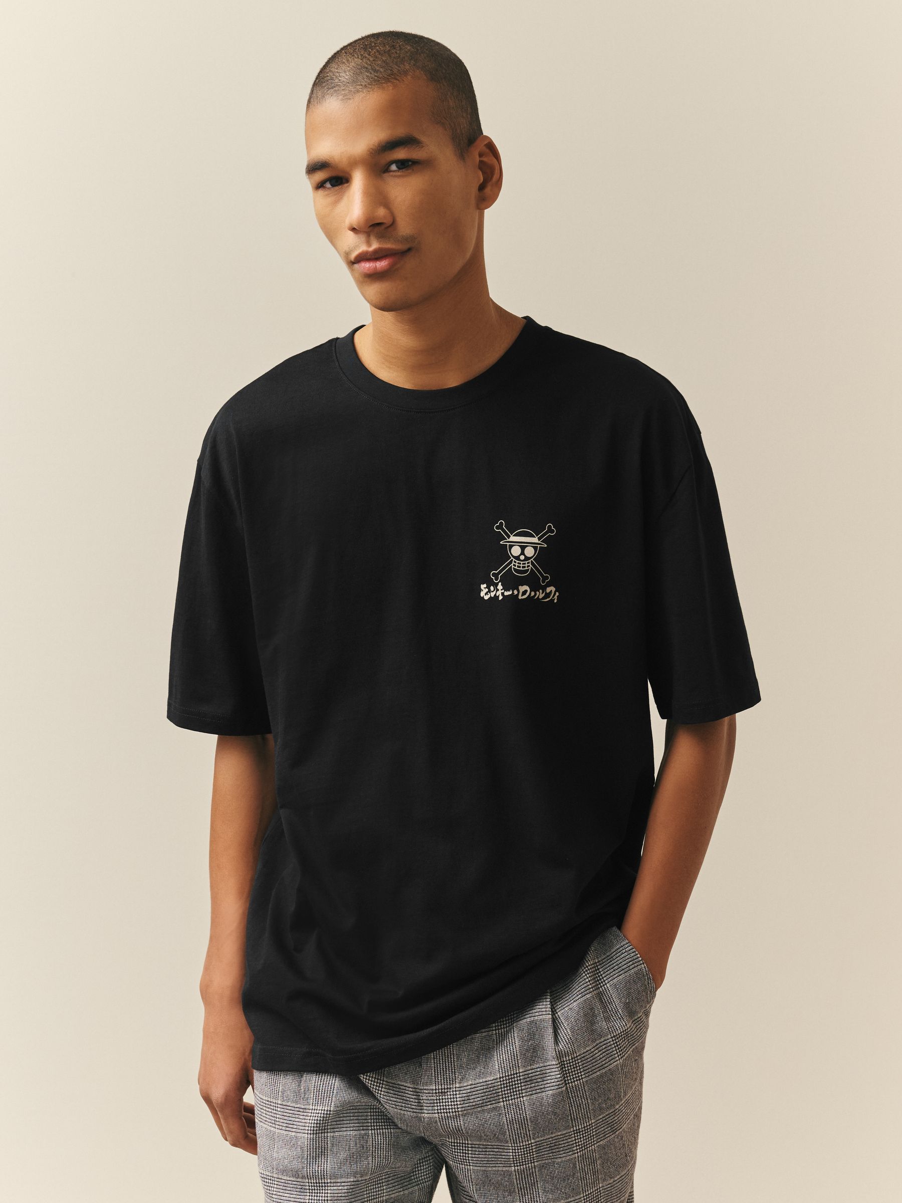 Buy Black One Piece Anime Graphic T-Shirt from Next Malta