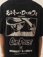 Black One Piece Anime Graphic T-Shirt - Image 5 of 9