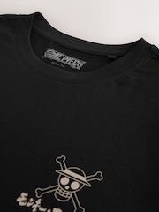 Black One Piece Anime Graphic T-Shirt - Image 8 of 9