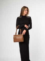 Pure Luxuries London 'Noko' Leather Brown Handbag - Imagen 2 de 8