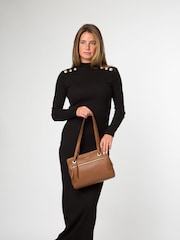 Pure Luxuries London 'Noko' Leather Brown Handbag - Imagen 3 de 8