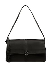 Pure Luxuries London 'Sabina' Leather Black Grab Bag - Image 1 of 8