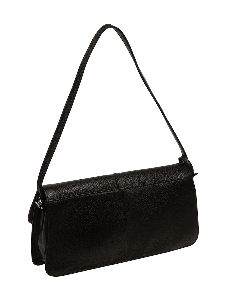 Pure Luxuries London 'Sabina' Leather Black Grab Bag - Image 2 of 8
