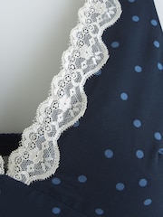 Abercrombie & Fitch Blue V-Neck Slip Midi Dress - Image 7 of 7