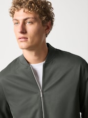 Green Regular Fit Smart Bomber Jacket - Image 4 of 10