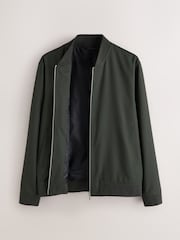 Green Regular Fit Smart Bomber Jacket - Image 6 of 10