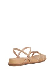 Dune London Pink Levia Diamonte Upper Strap Sandals - Image 3 of 5