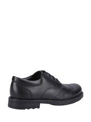 Hush Puppies Black Brian Junior Shoes - Image 4 of 5