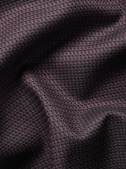 Charles Tyrwhitt Red Non-Iron Stretch Texture Shirt - Image 6 of 6